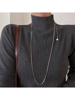 Salty - Women Elegant Pearl Swirl Tassel Chain Necklace
