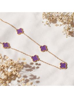 Salty - Women Purple Dreamy Clover Necklace