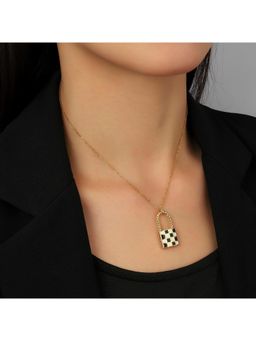 Salty - Women Black and White Love Lock Necklace