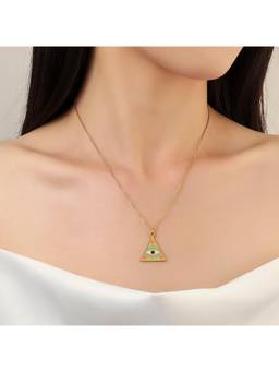 Salty - Women Multi-Color Pyramid Evil Eye Necklace