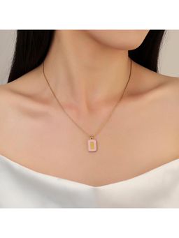 Salty - Women Pink Block Elegant Necklace