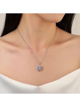 Salty - Women Purple Crystal Clover Necklace