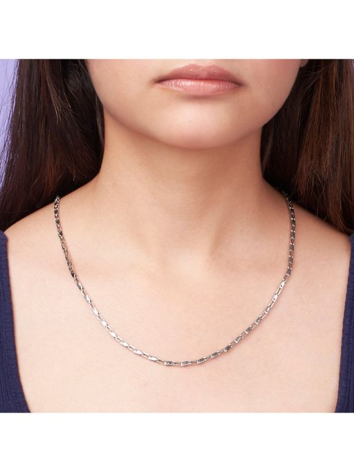 Salty Women Stylish Chain Silver Necklace