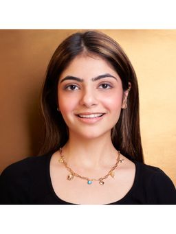 Salty - Women Opulent Gold Tassel Charm Necklace