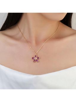 Salty - Women Purple Petal Pizzazz Necklace