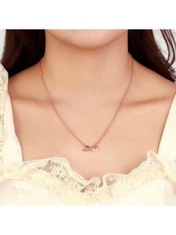 Salty - Women Eternal Connection Symbol Pink Necklace