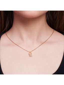 Salty - Women White Stone Promise Ring Necklace