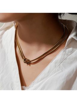 Salty - Women Gold Urban Twist Necklace