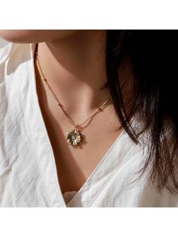 Salty - Women Chameli Dual Tone Stone Studded Necklace