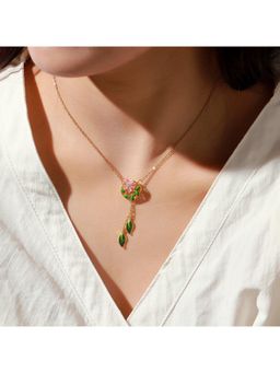 Salty - Women Enchanted Garden Green-Pink Necklace