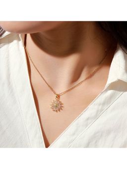 Salty - Women Floral Aura Stone Necklace
