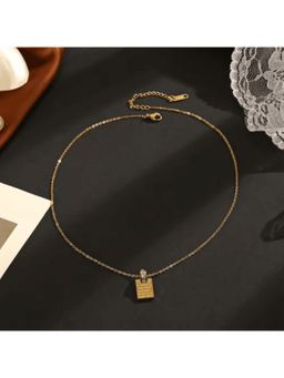 Salty - Women Promise Lock Stone Studded Necklace