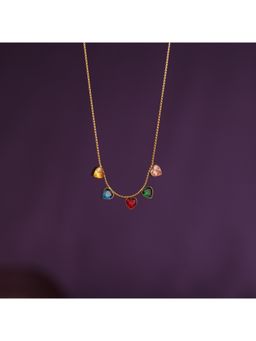 Salty - Women Multi-Color Heart Drop Necklace