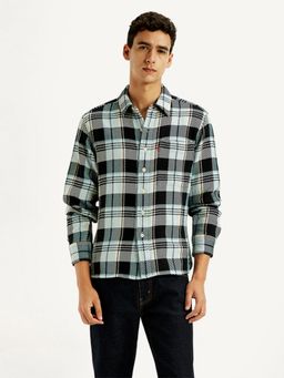 Levi's - Men's Checkered Black Relaxed Fit Shirt