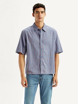 Levi's - Men's Checkered Blue Boxy Shirt