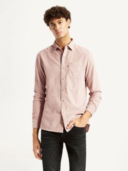 Levi's - Men's Corduroy Solid Mauve Slim Fit Shirt