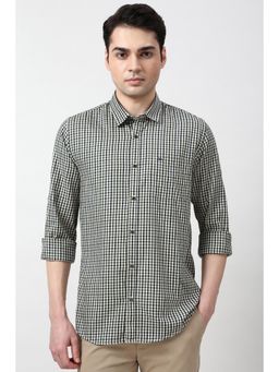 Peter England - Men Multi-Color Slim Fit Check Full Sleeves Casual Shirt