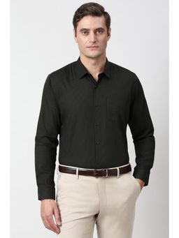 Peter England - Men Black Nuvo Fit Full Sleeves Formal Shirt