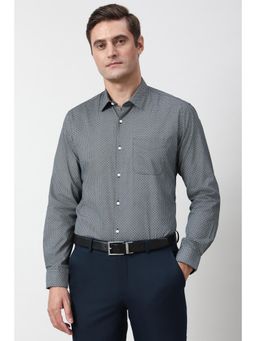 Peter England - Men Black Nuvo Fit Full Sleeves Formal Shirt