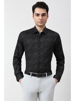 Peter England - Men Black Nuvo Fit Full Sleeves Formal Shirt