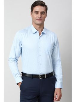 Peter England - Men Light Blue Nuvo Fit Full Sleeves Formal Shirt
