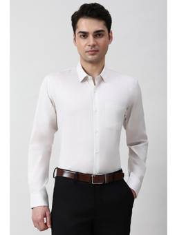 Peter England - Men White Slim Fit Full Sleeves Formal Shirt