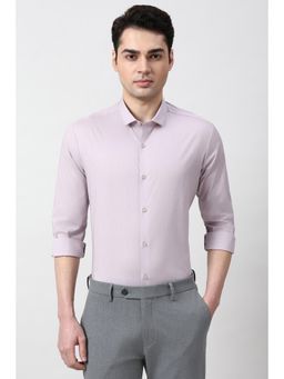 Peter England - Men Lilac Slim Fit Full Sleeves Formal Shirt