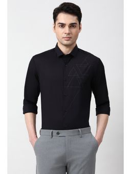 Peter England - Men Black Slim Fit Full Sleeves Formal Shirt