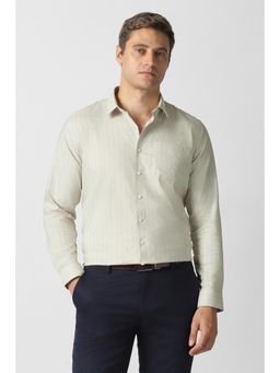 Van Heusen - Men Grey Full Sleeves Formal Shirt