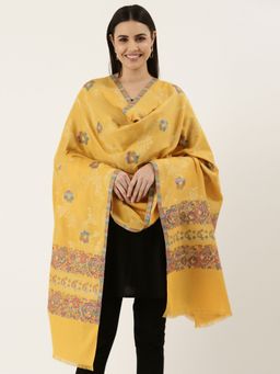 Pashmoda - Women Mustard Kaani Wool Shawl