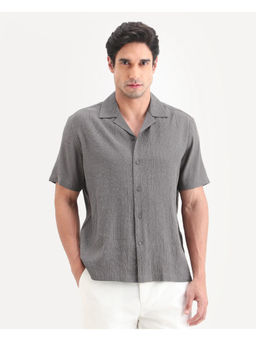 Rare Rabbit - Grey Textured Regular Shirt