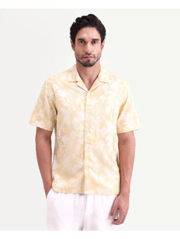 Rare Rabbit - Yellow Printed Regular Shirt