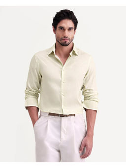 Rare Rabbit - Green Textured Regular Shirt