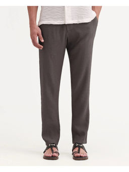 Rare Rabbit - Grey Textured Regular Trouser