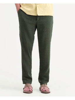 Rare Rabbit - Olive Solid/Plain Regular Trouser