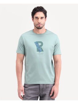 Rare Rabbit - Green Graphic Regular T-Shirt