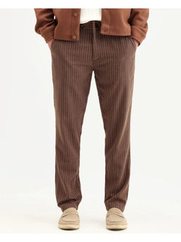 Rare Rabbit - Brown Stripes Regular Trouser