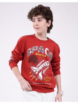 Monte Carlo - Boys Regular Fit Printed Pull On Closure Full Sleeve Sweatshirt