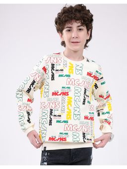 Monte Carlo - Boys Regular Fit Printed Pull On Closure Full Sleeve Sweatshirt