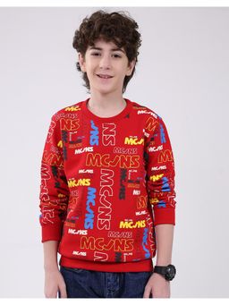 Monte Carlo - Boys Regular Fit Printed Pull On Closure Full Sleeve Sweatshirt