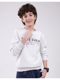 Monte Carlo - Boys Regular Fit Round Neck Printed Pull On Closure Full Sleeve Sweatshirt