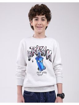 Monte Carlo - Boys Regular Fit Round Neck Printed Pull On Closure Full Sleeve Sweatshirt