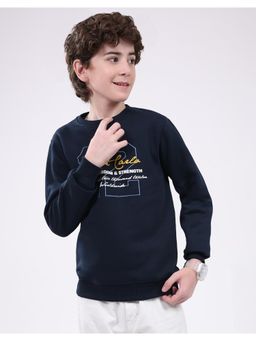 Monte Carlo - Boys Regular Fit Printed Pull On Closure Full Sleeve Sweatshirt