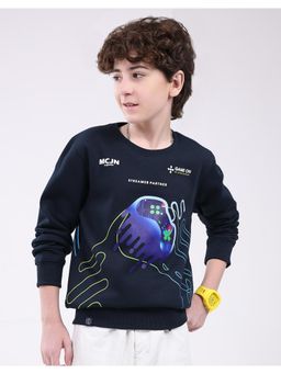 Monte Carlo - Boys Regular Fit Printed Pull On Closure Full Sleeve Sweatshirt