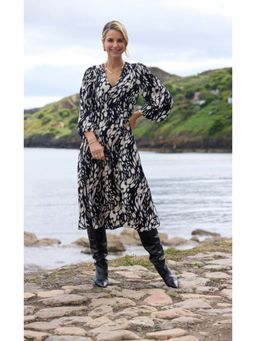 Little Mistress - Abstract Print Midaxi Dress