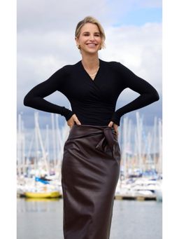 Little Mistress - Black Diamante Cut-Out Top