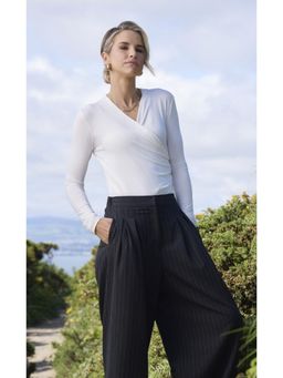 Little Mistress - White Diamanté Cut-Out Top