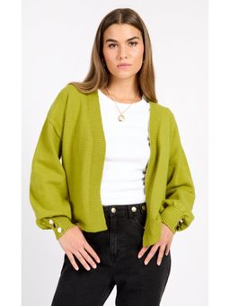 Little Mistress - Green Solid Cardigan