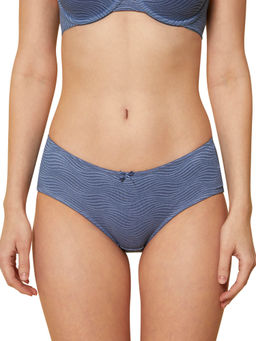 Triumph - Blue Triumph Harmony Deluxe Medium Coverage Hipster Brief with Soft Flowy Design