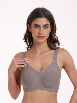 MISS MOSA BY AKANKSHA - Grey Anne Luxe Seamless Bralettes In Lilac Lustre